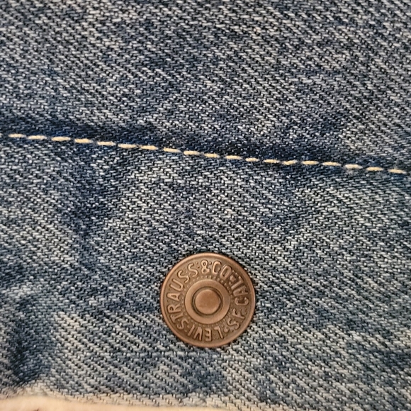 Levi's Premium Sherpa Jean Jacket Size L - Picture 4 of 8